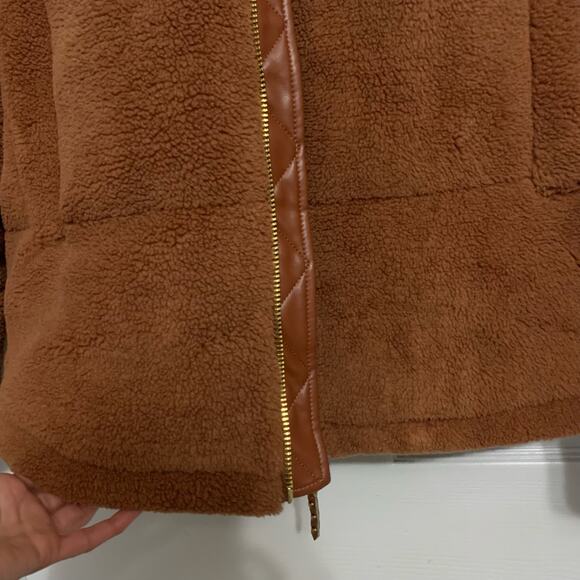 NWT Rebecca Minkoff soft teddy high neck puffer coat medium - Picture 7 of 11